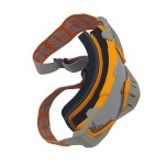 Ski, snowboard, motorcycling, cycling goggles, unisex, orange frame, silver lens, O11OSN